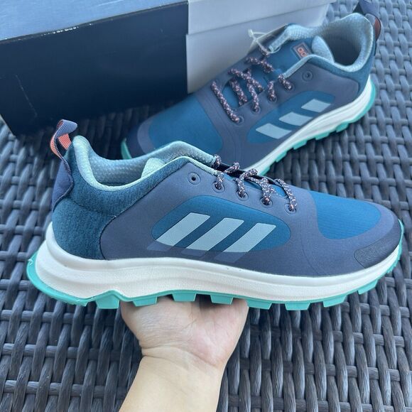 WMNS) adidas Response Trail X Wide  Adidas Response Trail X Wide Trace Blue Women\'s Athletic Shoes EG3034 Size 7.5